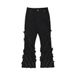 High Street Vibes Trendy Personality Jeans For Men Punk Design Cat Whiskers Patchwork Slightly Flared Wide-Leg Pants_mkmklike.com