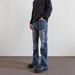 Vintage Bootcut Jeans – Premium Washed Bamboo Cotton Cleanfit Denim With Artisan Fading & Timeless Silhouette_mkmklike.com