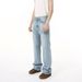 Men's Clothing Minimalist Cleanfit Versatile Ripped Light Blue Casual Straight Jeans Trend_mkmklike.com