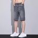 Men's Ice Silk Denim Shorts - Lightweight Tencel Fabric, American Retro Workwear Style, Breathable Summer Casual Shorts_mkmklike.com