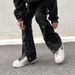 Nordmann European And American Style Zipper Button Jeans For Men, Ins Trendy Brand, Unique Design, Slim Fit, High Street Pants_mkmklike.com