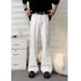 BOY White Simple Jeans Men, Trendy Loose Fit Flared Pants, American Retro Style, Versatile Straight-Leg Casual Pants For Men_mkmklike.com