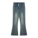 ELLE Hong Kong Style Retro Elastic High Waist Flared Jeans For Women Spring Autumn 2025 New Straight Slim Fit Long Pants_mkmklike.com