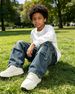 Boys Baggy Jeans Wide Leg Elastic Waist Denim Pants With Pockets Y2K Streetwear Casual Trousers For Kids 6-16 Years_mkmklike.com