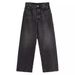 Cat Bearded Horse Willow Loose Wide Leg Jeans Female_mkmklike.com