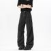 Men's Style Pleated Cargo Jeans Unique Design Versatile Curved Blade Loose Fit Retro Slimming Wide Leg Trousers_mkmklike.com
