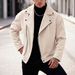 European American Cross-border Autumn And Winter New Men's Personalized Diagonal Zipper Lapel Woolen Jacket, Casual_mkmklike.com