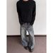 Trendy Wide Leg Cargo Jeans Retro Style For Men And Women Loose Straight Leg With Slight Flare Curved Logger Pants Spring Fashion_mkmklike.com