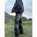 Men's Clothing Natural Fading Styledonous Straight Leg Flared Jeans Black Versatile Clean Fit Pants Men's Clothing Denim_mkmklike.com