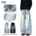 LKTM Men's Ripped And Distressed Jeans American Style Cutout Scimitar Design Deconstructed Silhouette Pants for Men And Women_mkmklike.com