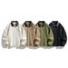 Simple Washed Gauze Cardigan Lapel American Men's Solid Color Retro Outdoor Workwear Flight Jacket_mkmklike.com