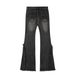 Edgy Straight-Leg Jeans For Women – Vintage Washed Denim, Mid-Rise, No Stretch (S-L, Black/Blue)_mkmklike.com