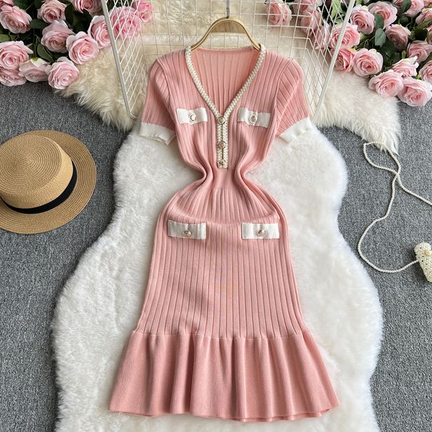 Women's Clothing new knitted black temperament waist slim design skirt_mkmklike.com