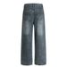 American High Street Design Embroidered Washed Denim Men's Loose Wide Leg Punk Frayed Vintage Straight Pants_mkmklike.com