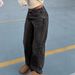 Vintage Washed Black-Gray Wide Leg Jeans For Women - High Waist Straight Denim Pants With Distressed Details (Xs-Xxl)_mkmklike.com