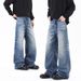 Hand-Sanded 3D Cat Whisker Washed Jeans For Men – Relaxed A-Line Fit, High-Waisted Tall Stretch, Vintage Streetwear Essential_mkmklike.com