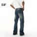 EF JEANS | 2025 Spring New Micro-horn Slim-fit Water Ripple Polished White Casual Washed Jeans For Men And Women_mkmklike.com