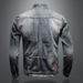 Loom 2024 Men's Denim European And American Casual Retro Large Size Stand Collar Zipper Cycling Motorcycle Jacket Trendy_mkmklike.com