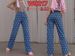 Women's Clothing Pink Heart Patterned Wide Leg Jeans Slim Fit European American Style_mkmklike.com