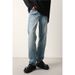 New Spray-Paint Washed Jeans – Men’s Oversized Straight-Leg Streetwear Pants | Light Wash Distressed Denim (Blue, S-3XL)_mkmklike.com