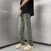 Jeans Men's Summer Street Casual Wide Trend Loose Student Straight Leg Long Pants_mkmklike.com