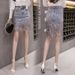 Women's Clothing personalized sequin embroidery patchwork denim skirt female elegant beaded tassel hip skirt high waist_mkmklike.com