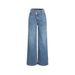 Women's High Waist Straight Leg Jeans - Relaxed Fit Wide Leg Bootcut Denim Pants With Side Button Detail_mkmklike.com