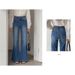 Women's Clothing Retro High-Waisted Flared Jeans For Women – Stretch Denim Bootcut Pants With Floor-Length Hem (Blue, S-L)_mkmklike.com
