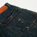 American High Street Silhouette Scimitar Jeans Men's Spray Paint Splatter Design Sense Patchwork Deconstructed Workwear_mkmklike.com