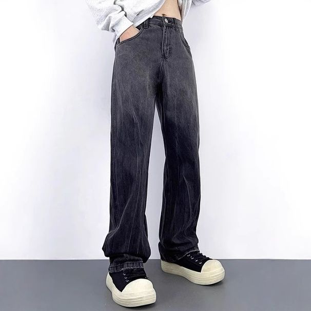 Men's Clothing Men's Washed Gradient Flared Jeans High Street Straight Retro Denim Pants For Spring Hot-selling_mkmklike.com