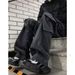 Men's Streetwear Denim Pants – Oversized Straight-Leg Jeans With Multi-Pocket Design_mkmklike.com