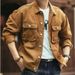 High-end Tooling Jacket Men's Spring And Autumn Trendy Brand Loose American Retro Lapel Jacket Casual Ruffian Handsome Denim_mkmklike.com