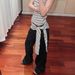 Korean-style American Hot Girl Low-waist Slightly Flared Loose-fitting Vintage Washed Button-up Design Bell-bottom Jeans_mkmklike.com