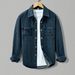 Men’s Heavyweight Denim Shirt Jacket – 100% Cotton Oversized Workwear (M-XXXL)_mkmklike.com