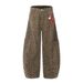 American Style Leopard Print Jean Men' Scimitar High Street Trendy Brand Pendant Deign Looe Wide-Leg Cargo Long_mkmklike.com
