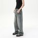 Men's Clothing Retro Distressed Raw Edge Design High Street Versatile Casual Straight Loose Jeans Trend_mkmklike.com