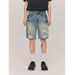 Men's Clothing Summer Denim Shorts Trendy High Street Casual Distressed Loose Straight Leg Mid-Length 5/8_mkmklike.com