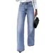 Women's Clothing Vintage Wash Denim Jeans For Women – Multi-Button Detail Straight Leg (S-XXL)_mkmklike.com
