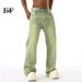 EF JEANS | 2024 New Product, Retro And Old Washed Ruffian Handsome Vibe Slightly Slim Straight Jeans Tide_mkmklike.com