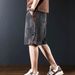 Men's Clothing High End Trendy Brand Denim Shorts Men's Summer New Loose Straight Shorts Trendy Casual Shorts Men's Fashion Trend_mkmklike.com