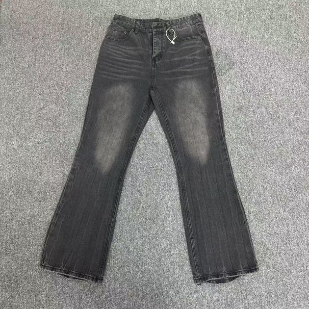 Men's Clothing Flared B Family Style Flared Jeans 91yxng Same Style Vibe Style Washed Damaged Trousers_mkmklike.com