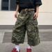 Men's American Style Distressed Camouflage Workwear Straight Leg Jeans Capri Niche Design Cross Border Trade Exclusive_mkmklike.com