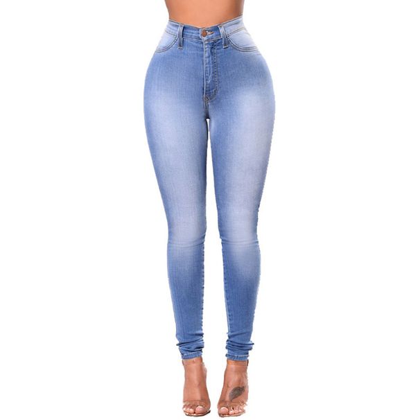 Bleached Distressed Women Pencil Denim Pants Ankle Length Jeans Skinny Washed Pockets High Waist Jean Zipper Fly Casual 2025_mkmklike.com