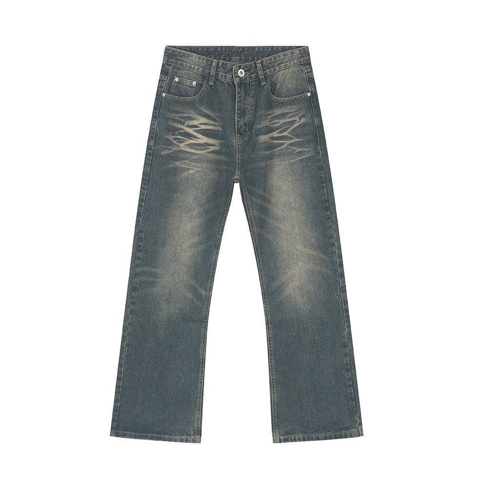 Deconstructed High-Street Jeans – Distressed Washed Flare Denim With Raw Hem (Summer Edition, S-XXL, Cotton Blend)_mkmklike.com