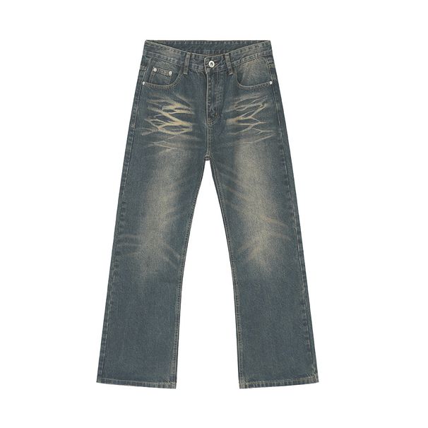 Deconstructed High-Street Jeans – Distressed Washed Flare Denim With Raw Hem (Summer Edition, S-XXL, Cotton Blend)_mkmklike.com