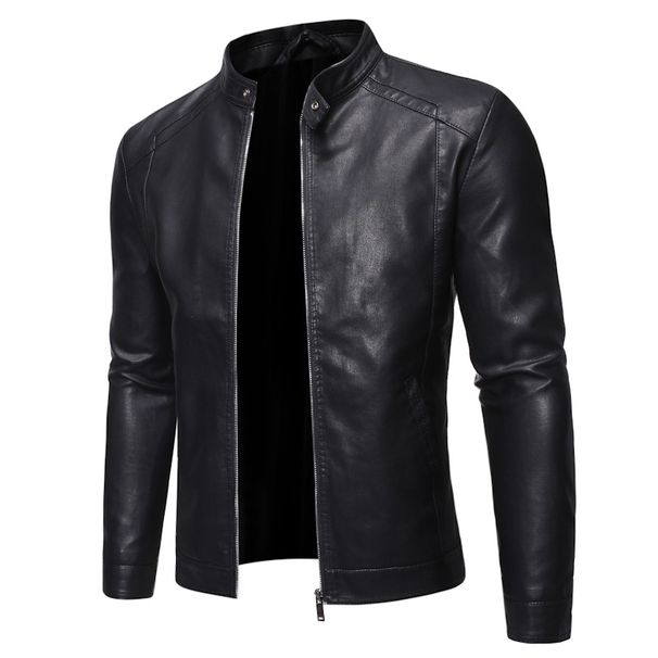 Men's leather jacket Men's autumn/winter motorcycle casual coat men's_mkmklike.com