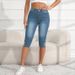 ATC08398 European And American Women's Skinny Jeans Capri Pants Versatile Casual_mkmklike.com