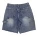 Vintage Washed Distressed Denim Shorts For Men – Streetwear Style With Rhinestone Embellishments (Straight Cut, Mid-Thigh Length)_mkmklike.com