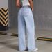 Women's Clothing Bow Embroidered Jeans For Women Sweet And Spicy Style High Waist Straight Pants Loose Casual Trousers_mkmklike.com