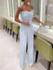 Spring and Summer European and American Feather Tube Top Sexy Fashion Jumpsuit_mkmklike.com